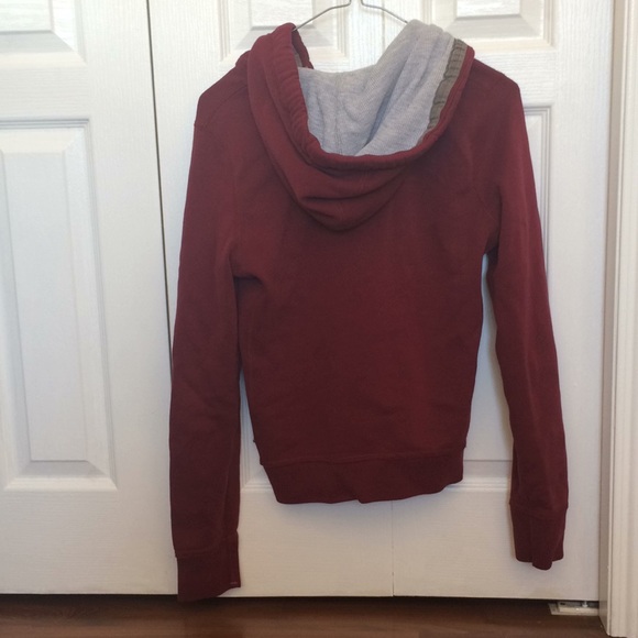 Burgundy Abercrombie & Fitch Hoodie Fits Small EUC - Picture 2 of 4